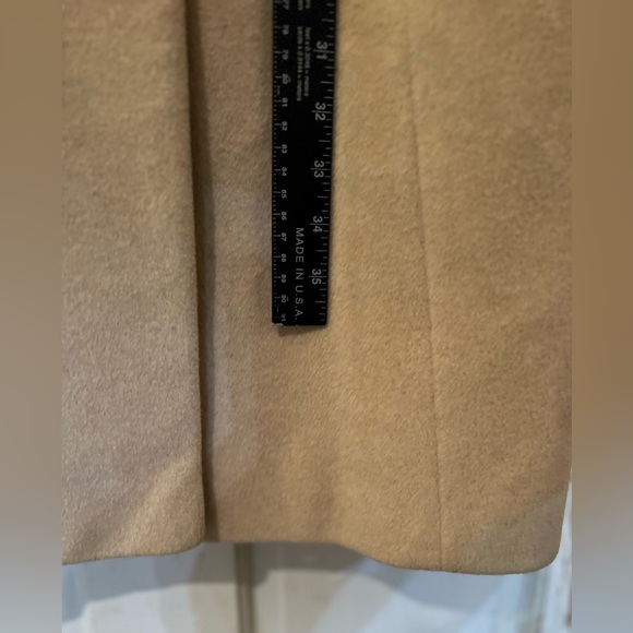 FURLAINE Vintage 50s 60s Women's Beige Coat with Mink Fur Collar, Size S - Picture 12 of 16